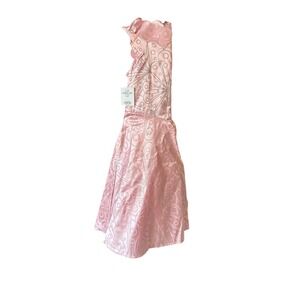 Girls Halloween Costume Wicked Glinda Child SZ M 7/8 Glitter Pink Dress NEW